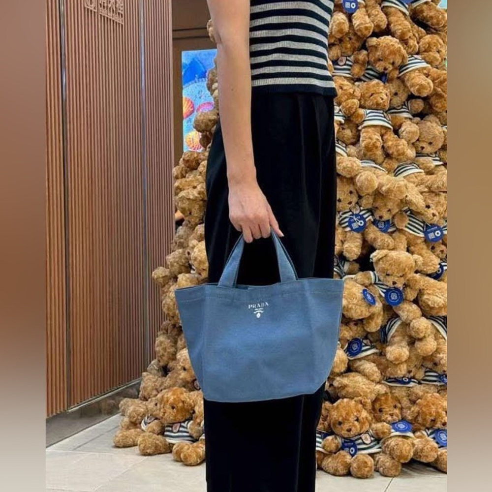 Canvas Denim small tote bag New with box Gift with Purchase VIP Item